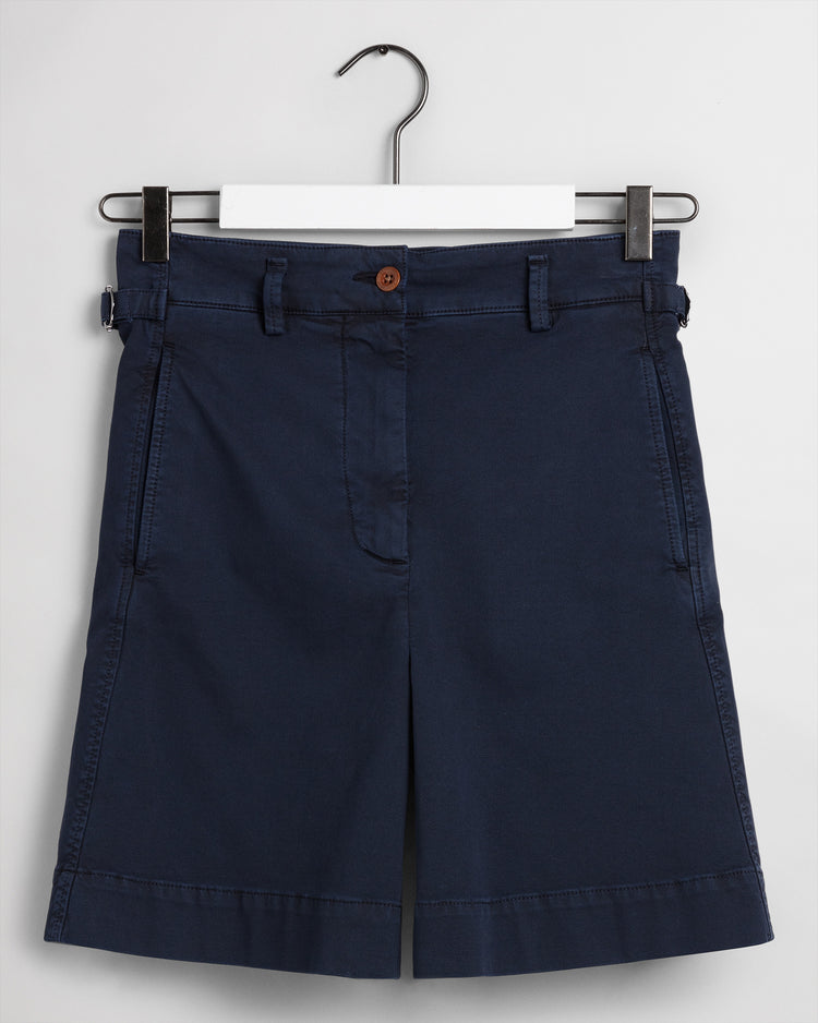 Bawełniane szorty damskie relaxed fit granatowe