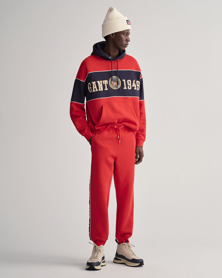 Spodnie męskie regular fit różowe