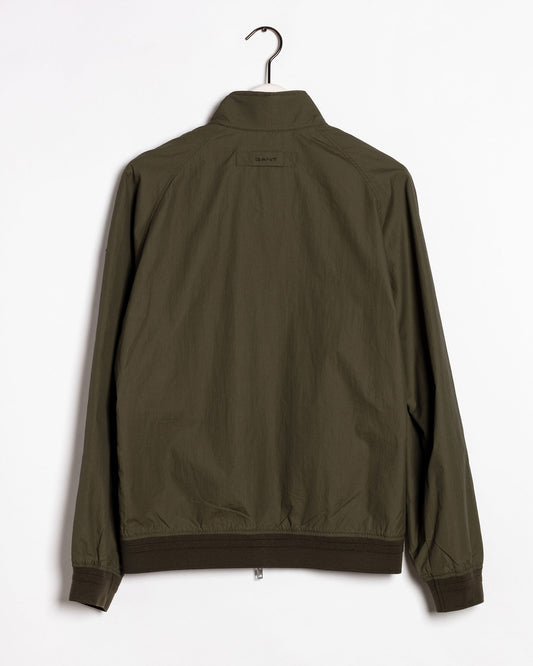 Kurtka męska z zamkiem z długim rękawem regular fit zielona