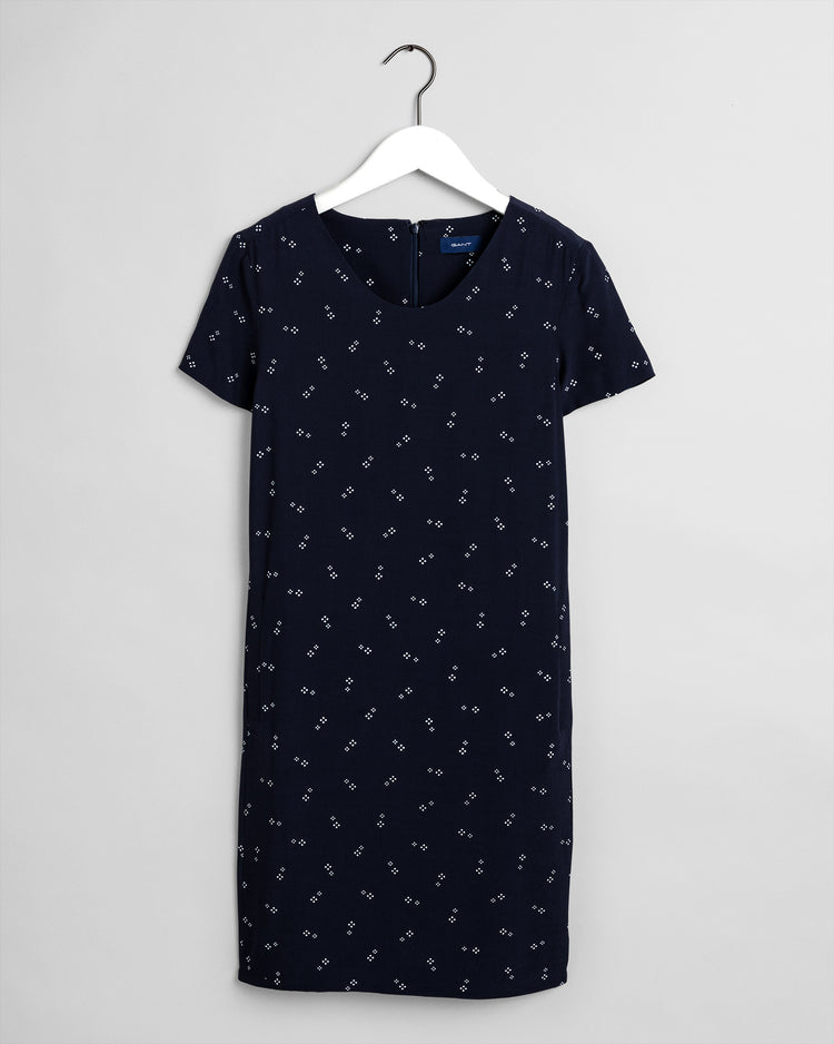 Sukienka damska z krótkim rękawem granatowa