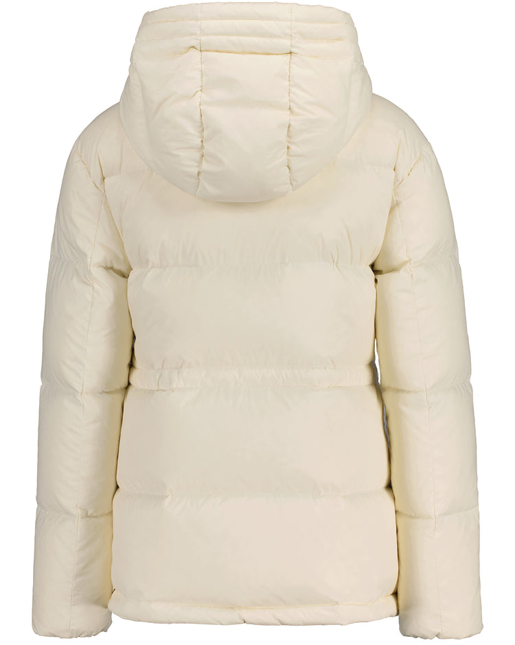 Kurtka damska z kapturem regular fit kremowa