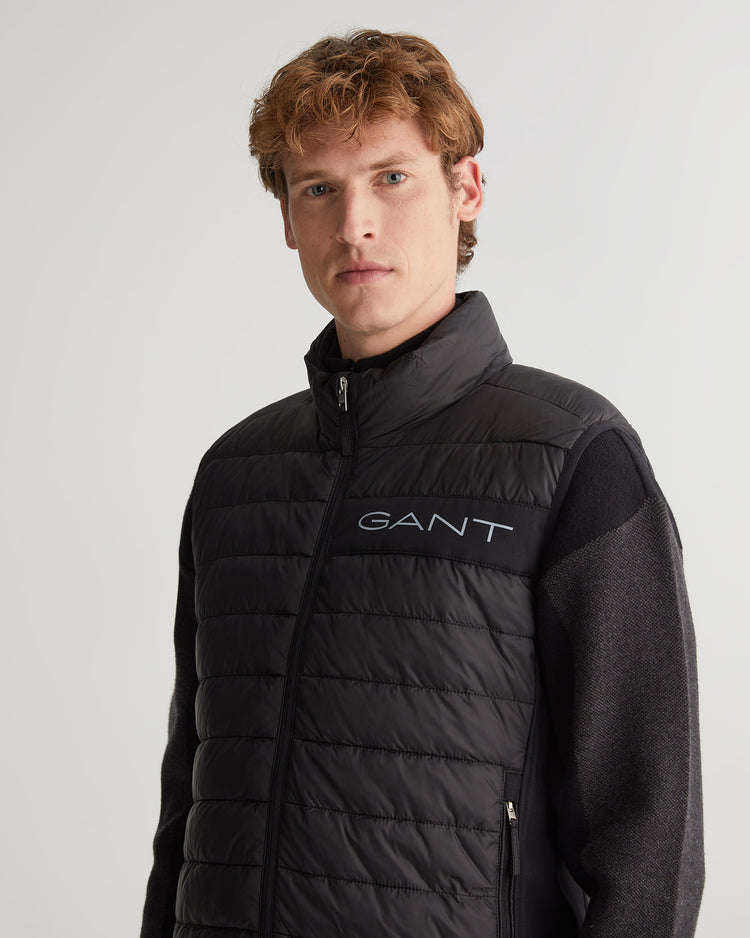 Bezrękawnik męski z nadrukiem regular fit czarny