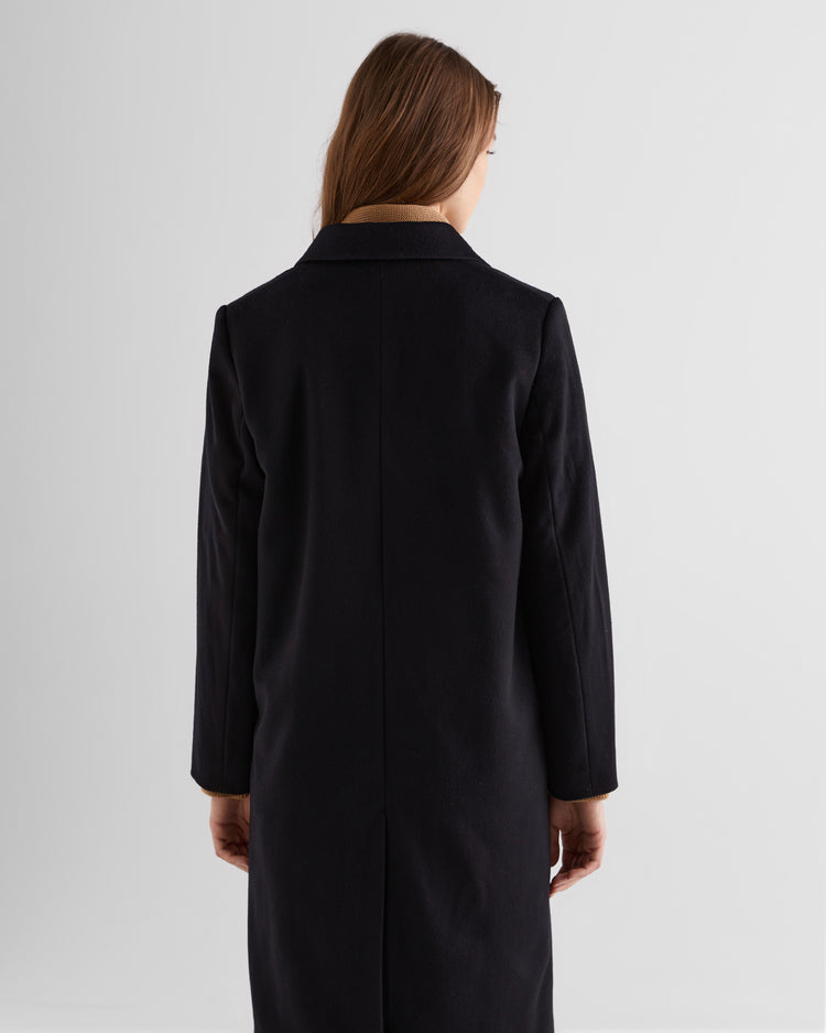 Damski płaszcz regular fit z wełny z dodatkiem kaszmiru