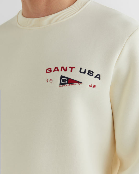 Bluza męska z nadrukiem regular fit kremowa