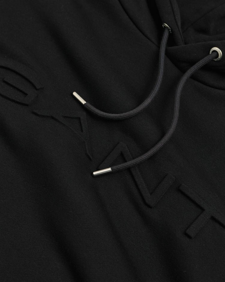 Bluza męska z nadrukiem z kapturem regular fit czarna