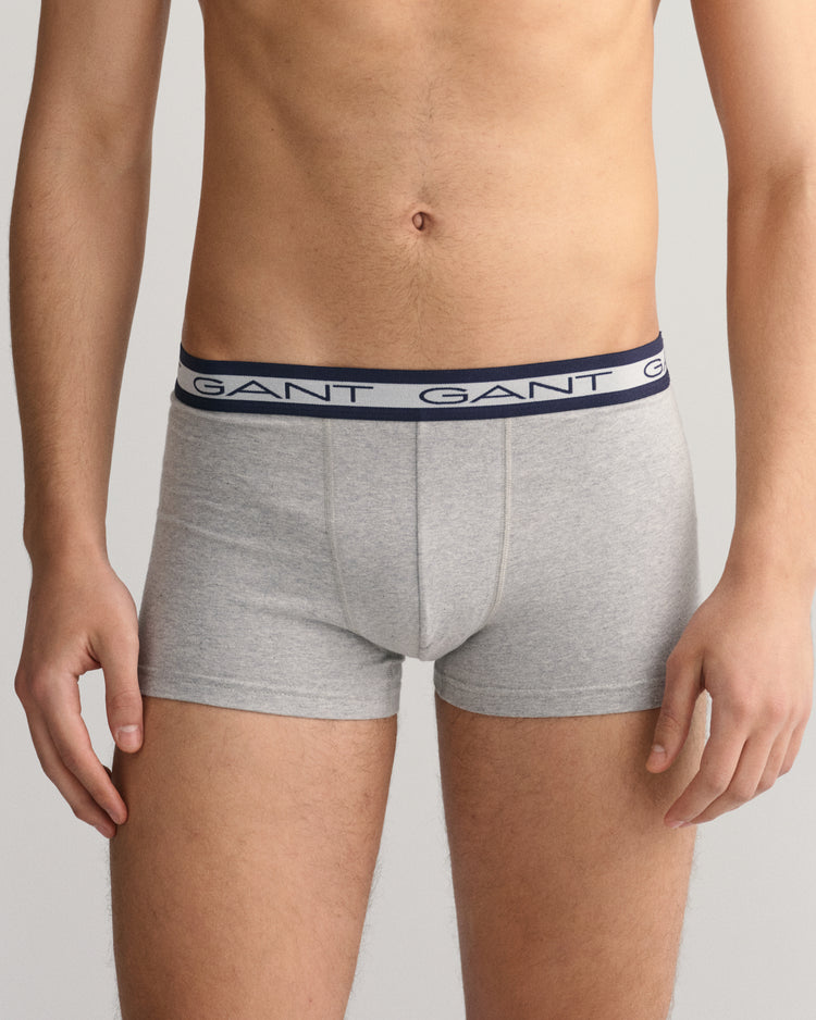Zestaw 3 par szarych bawełnianych bokserek męskich