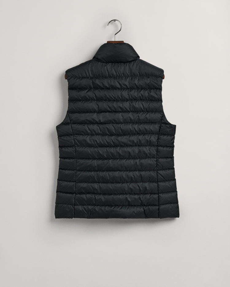 Bezrękawnik damski z zamkiem slim fit czarny