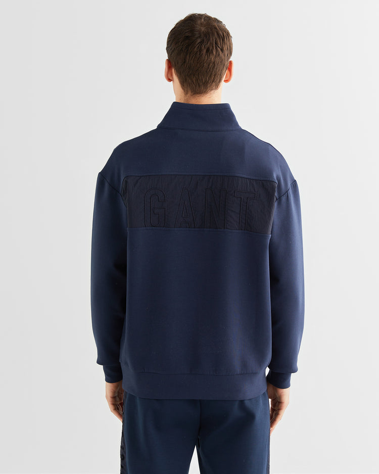 Bluza męska z długim rękawem i zamkiem do połowy relaxed fit