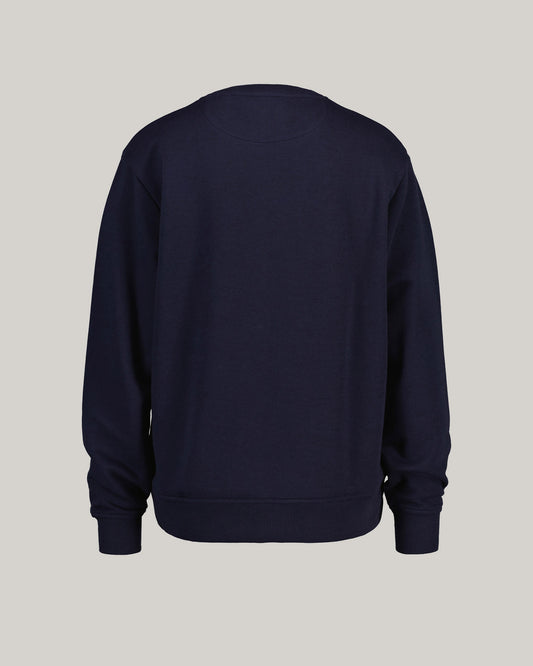 Bluza damska z nadrukiem z okrągłym kołnierzykiem z długim rękawem