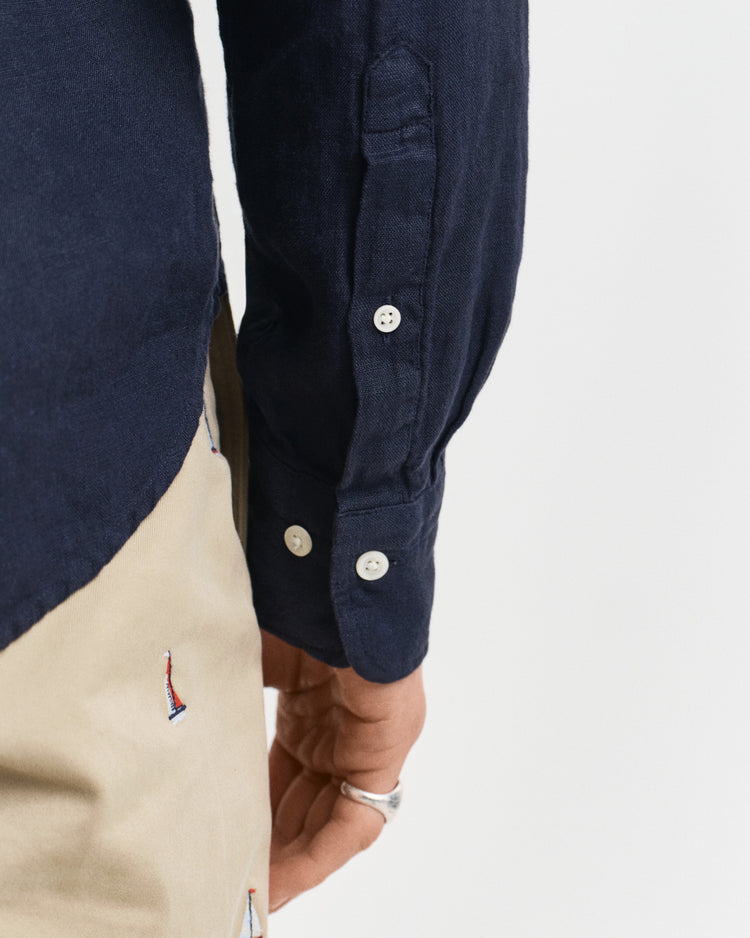 Koszula męska z długim rękawem regular fit granatowa