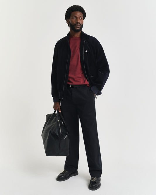 Bawełniany t-shirt męski okrągły dekolt regular fit bordowy