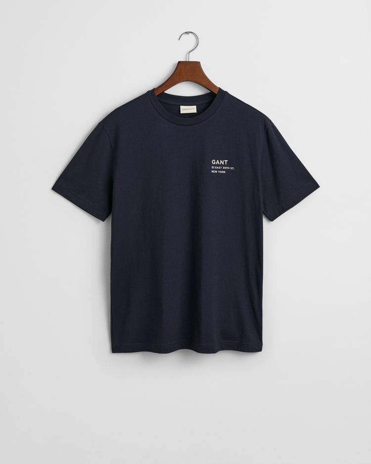 T-shirt męski z nadrukiem i okrągłym kołnierzykiem regular fit