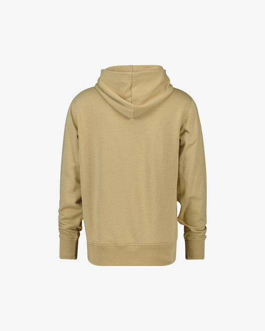 Bluza męska z kapturem z nadrukiem regular fit beżowa