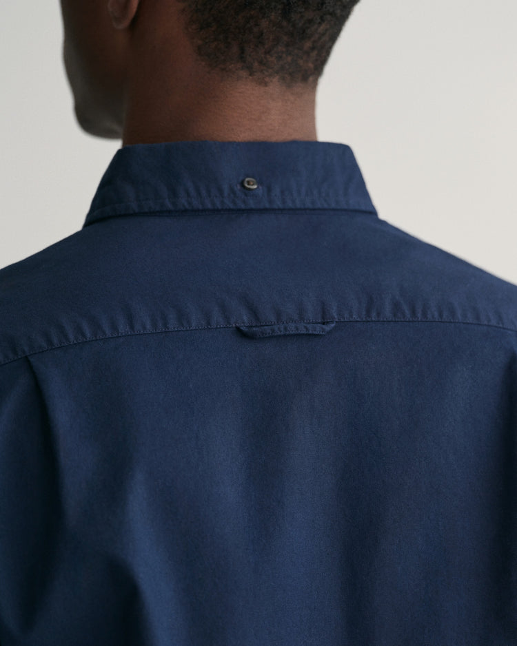 Koszula męska z długim rękawem slim fit granatowa