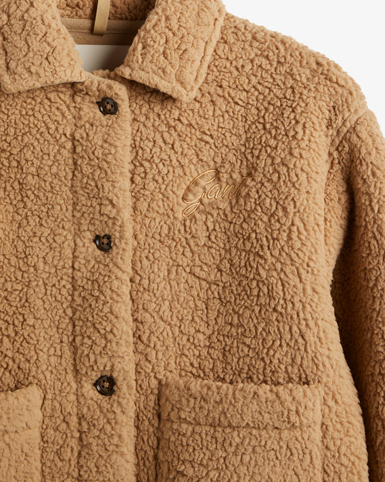 Kurtka damska z nadrukiem i kołnierzem koszulowym regular fit