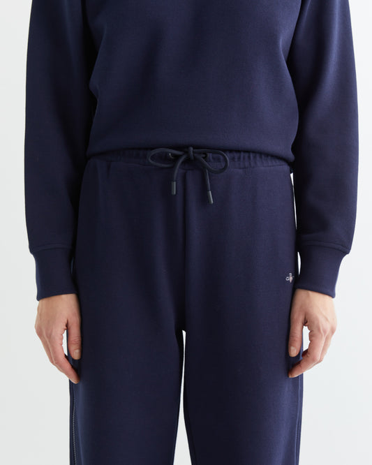 Spodnie dresowe damskie regular fit granatowe