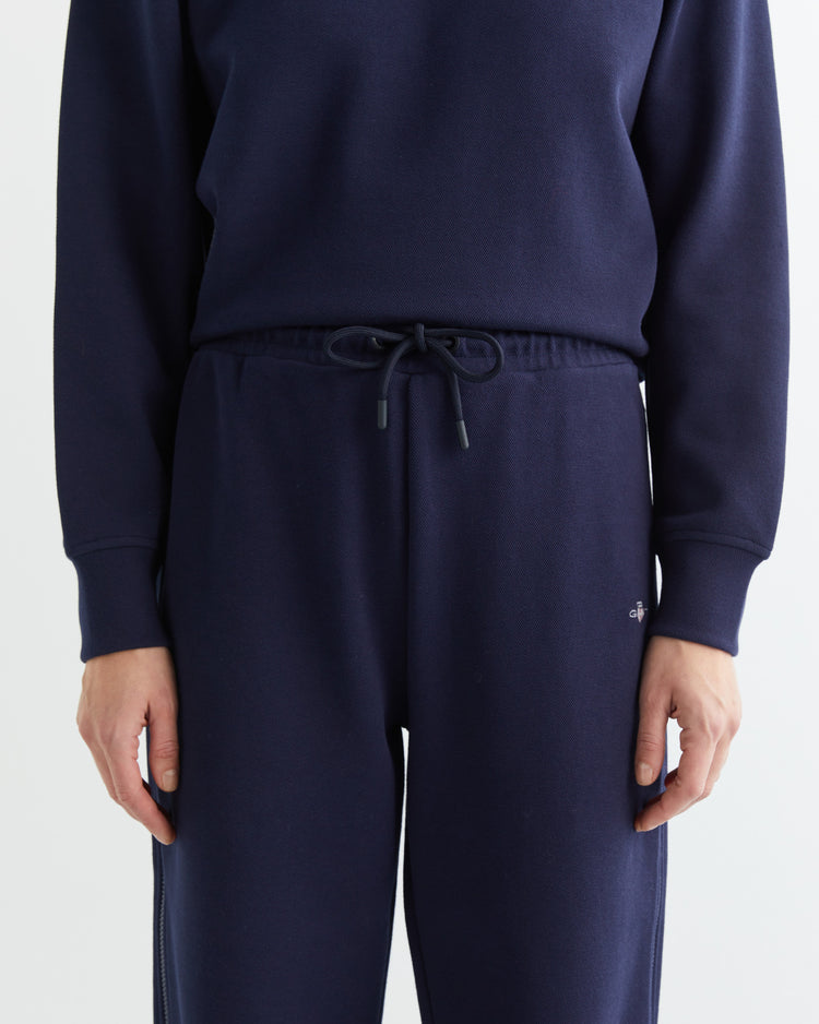 Spodnie dresowe damskie regular fit granatowe