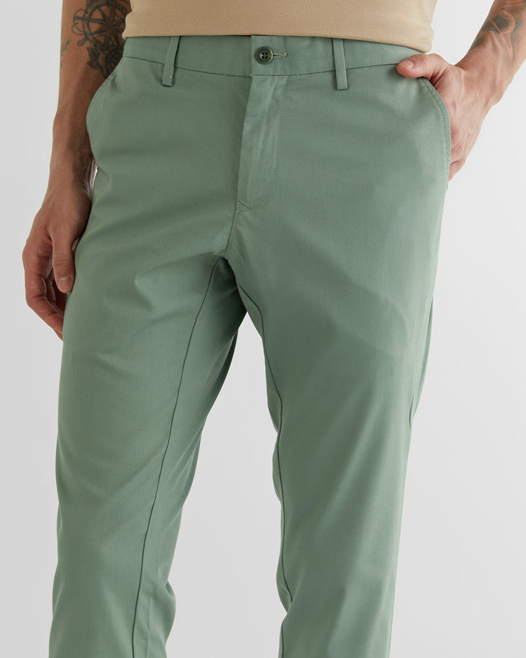 Spodnie męskie slim fit zielone