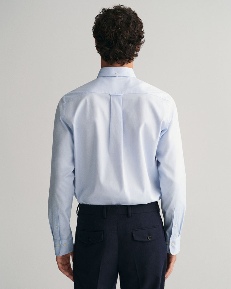 Koszula męska z długim rękawem slim fit niebieska