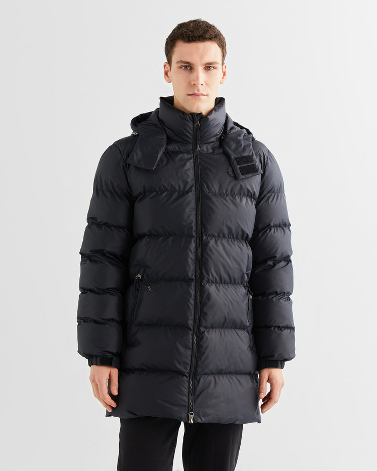 Kurtka męska z kapturem regular fit czarna