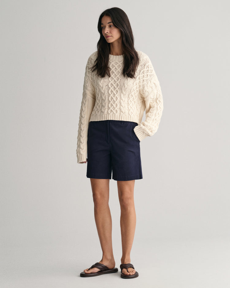 Szorty damskie slim fit granatowe