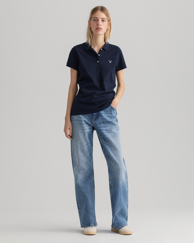 Damska koszulka polo letnia z piki