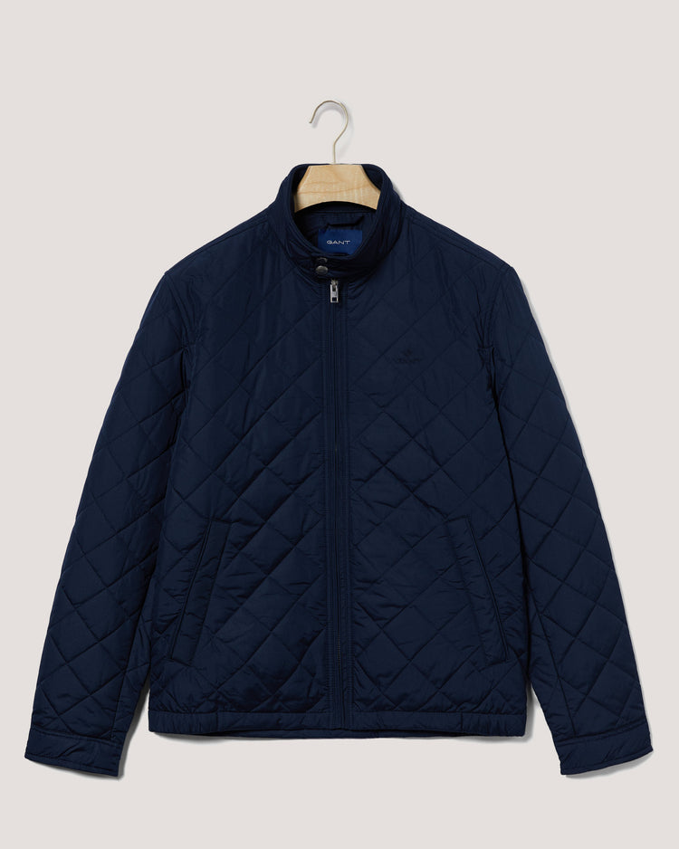 Kurtka męska z zamkiem z długim rękawem regular fit granatowa