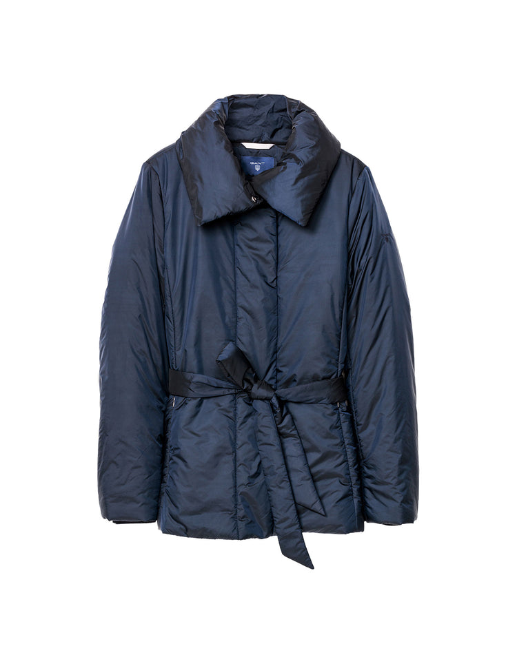 Damska ocieplana kurtka z paskiem