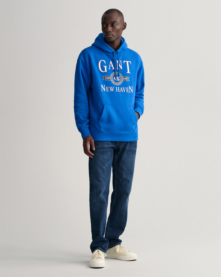 Bluza z kapturem i nadrukiem Retro Crest