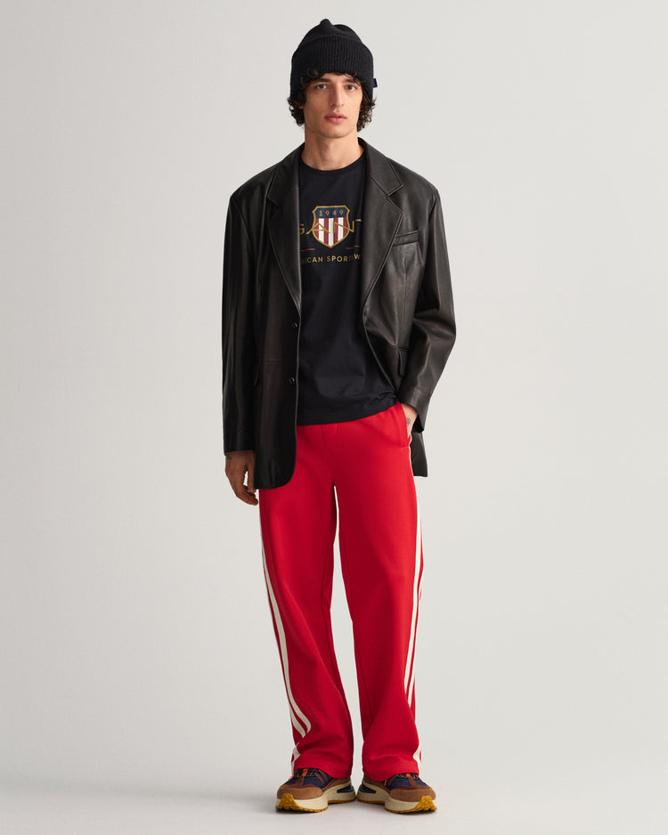 Bawełniany t-shirt męski z nadrukiem regular fit czarny