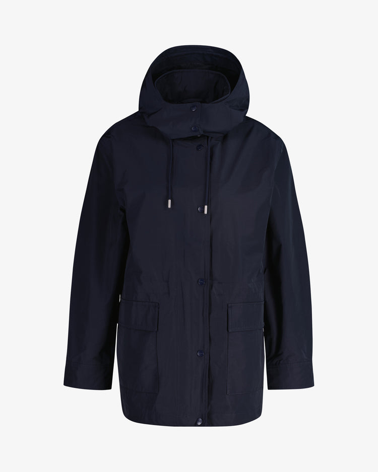 Kurtka damska z kapturem relaxed fit granatowa