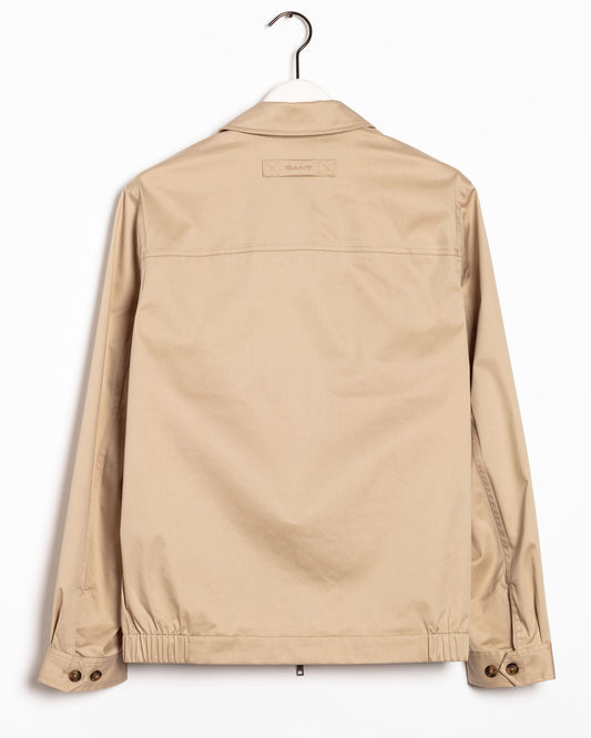 Kurtka męska z zamkiem z długim rękawem beżowa