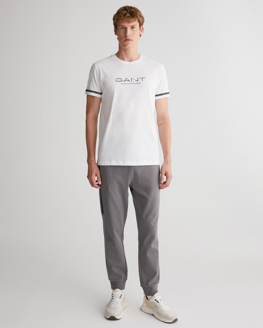 Męska koszulka z taśmą z logo C na szyi