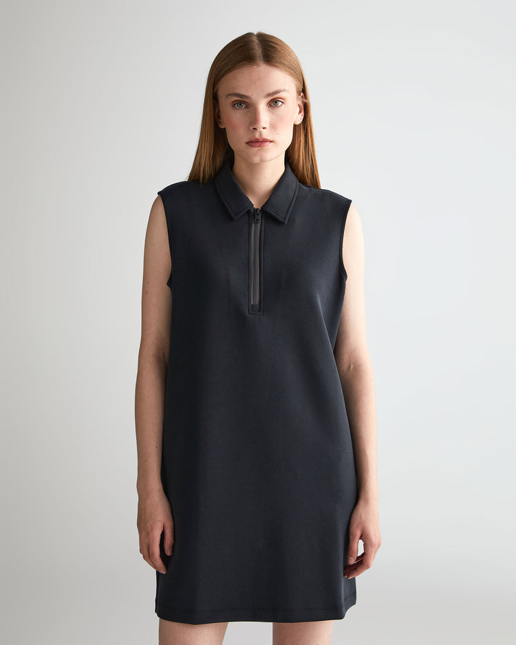 Sukienka damska bez rękawów z nadrukiem z zamkiem regular fit