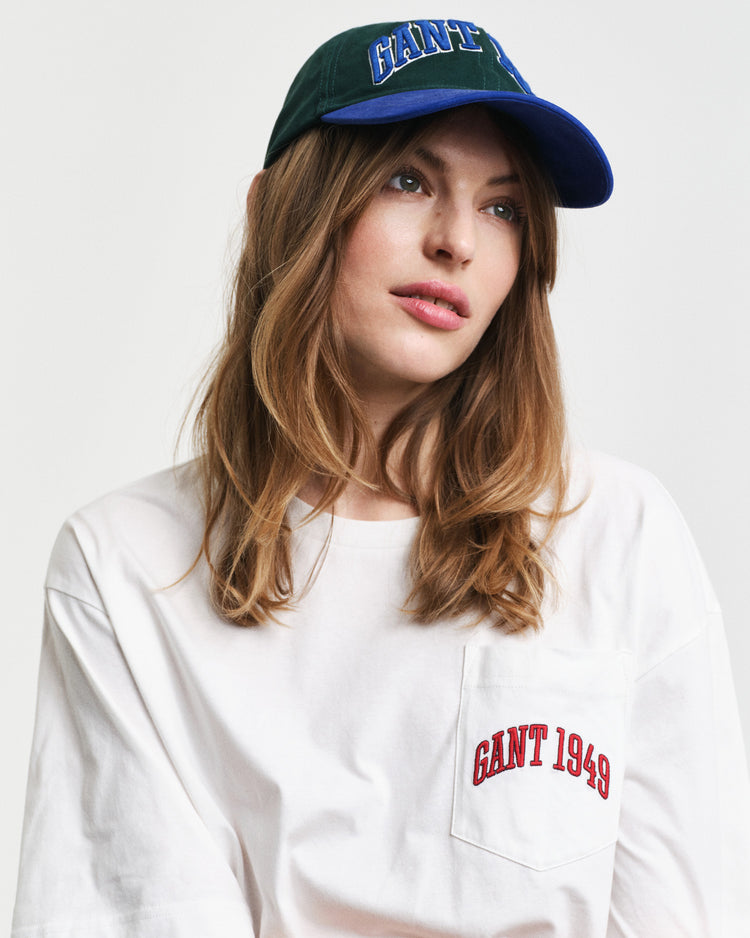 Bawełniany t-shirt męski z nadrukiem relaxed fit biały