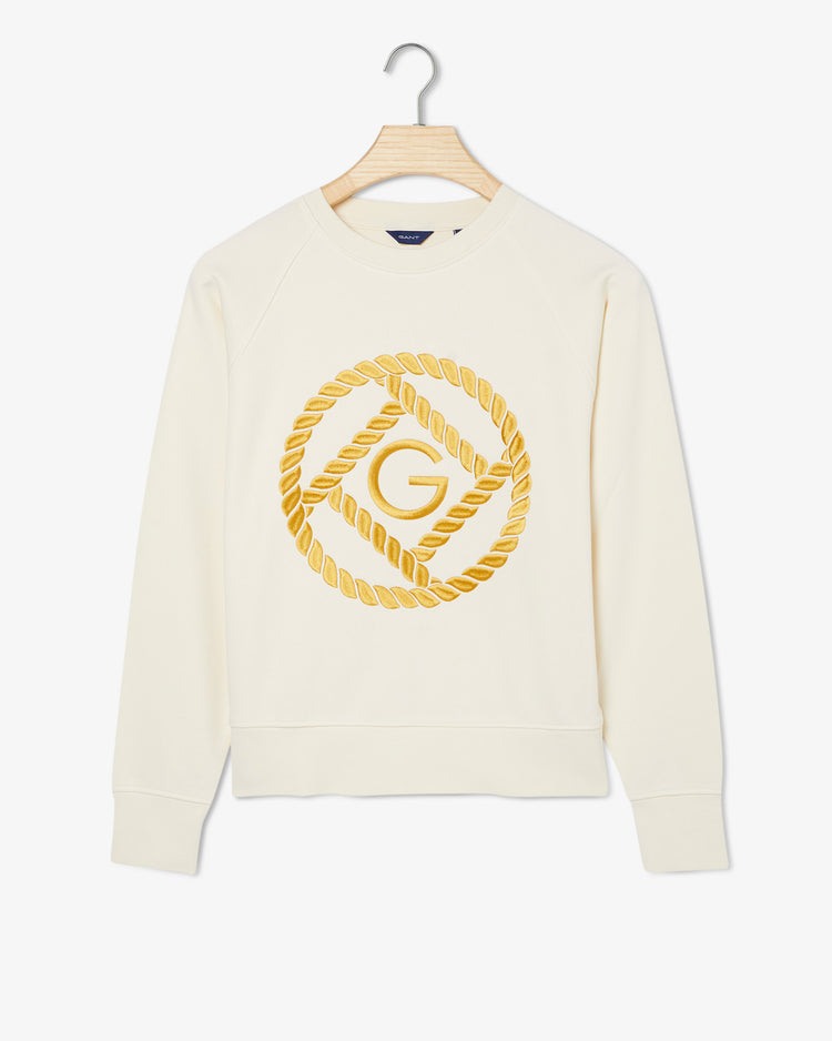 Bluza damska z nadrukiem z okrągłym kołnierzykiem relaxed fit