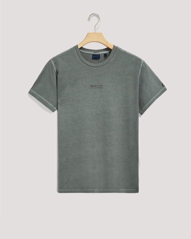 Bawełniany t-shirt męski z nadrukiem i okrągłym kołnierzykiem regular fit