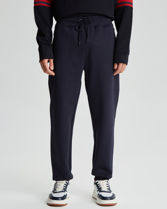 Męskie granatowe spodnie dresowe regular fit