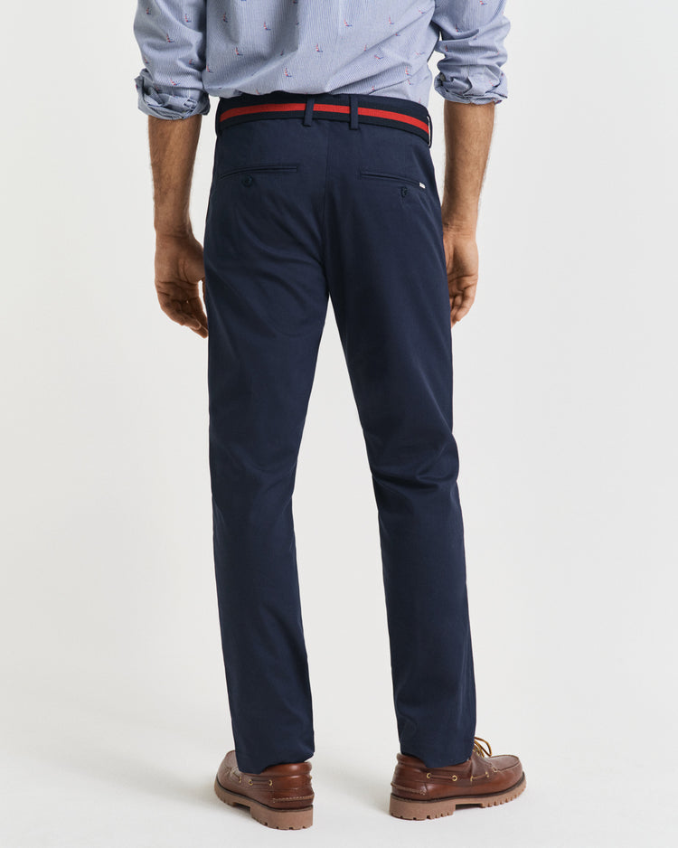 Spodnie męskie slim fit granatowe