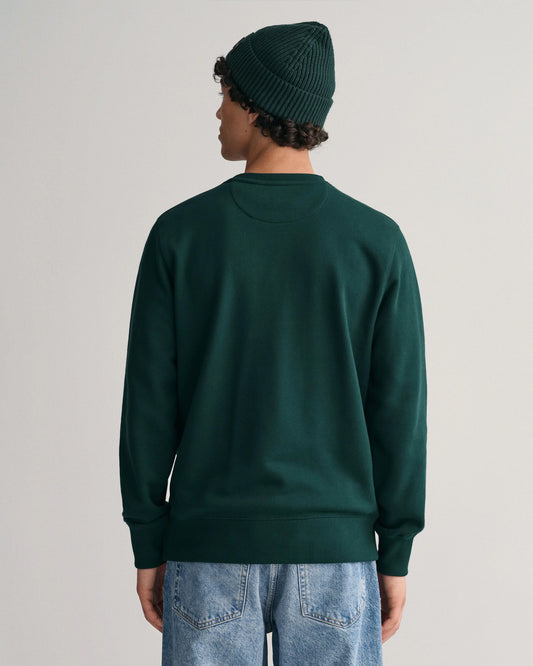 Bluza męska z okrągłym dekoltem regular fit zielona