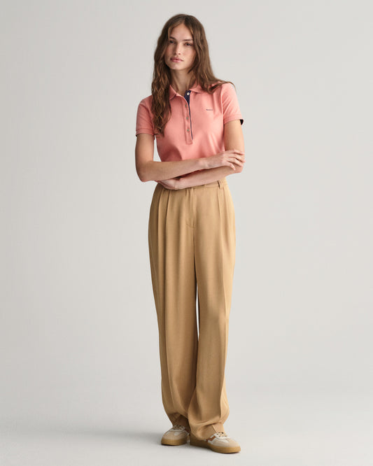 Koszulka polo z piki z kołnierzykiem w kontrastowym kolorze