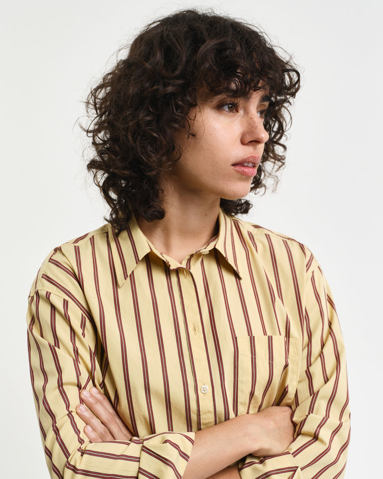 Koszula popelinowa relaxed fit w paski