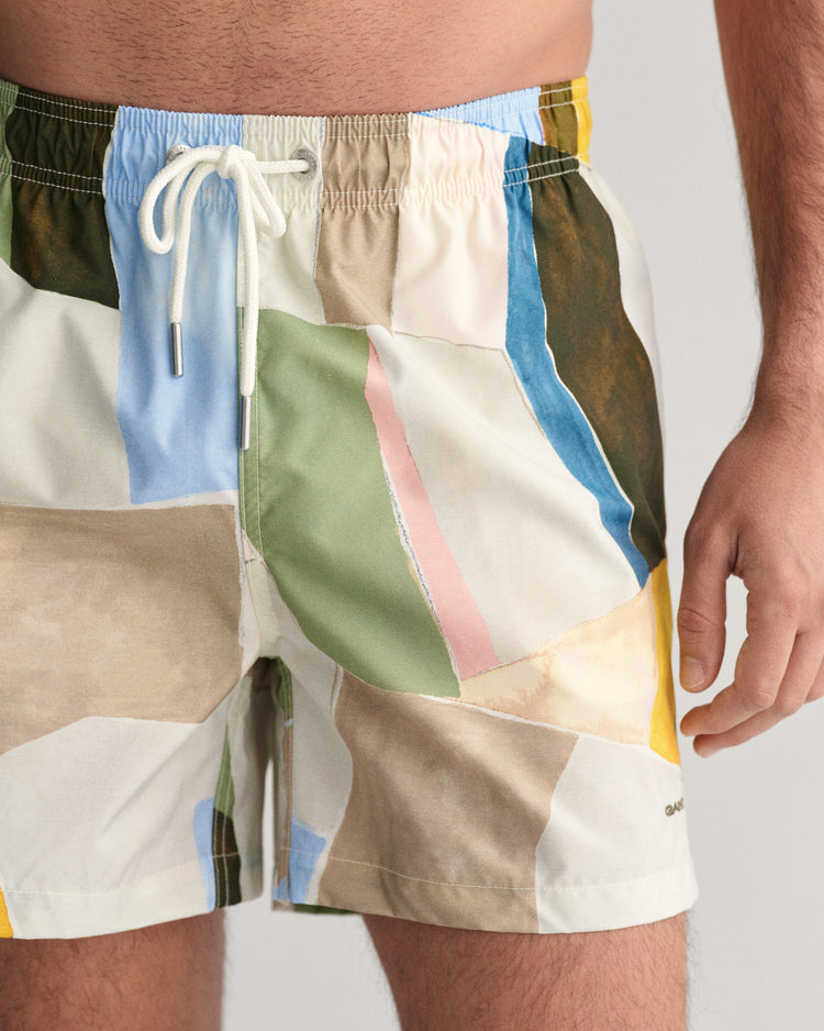 Szorty kąpielowe męskie regular fit żółte