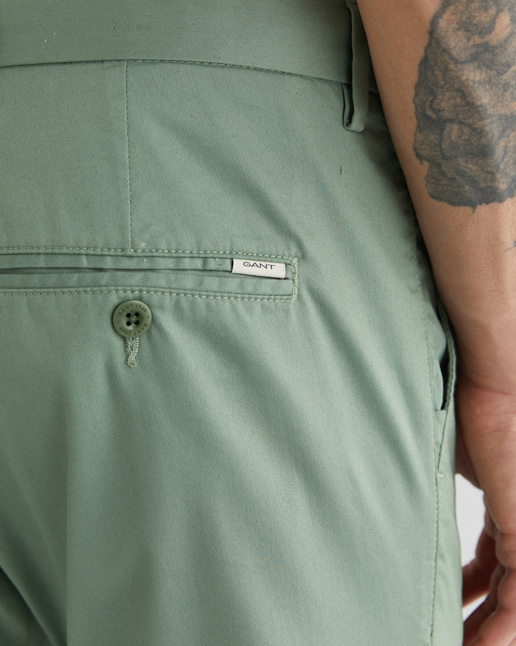 Spodnie męskie slim fit zielone