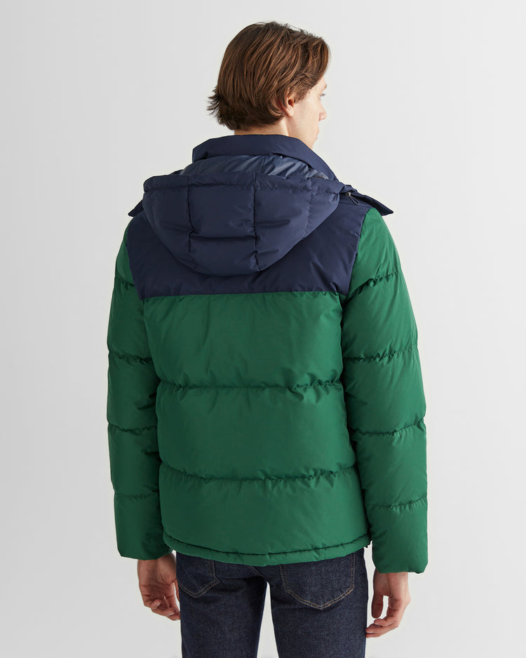 Kurtka męska z kapturem regular fit zielona