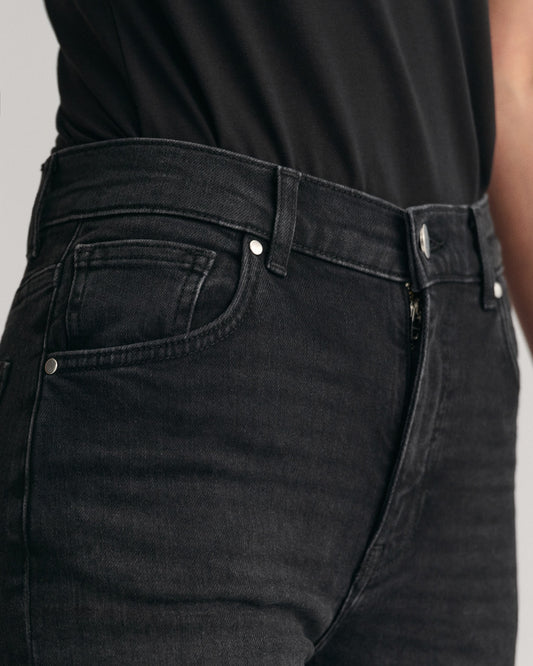 Spodnie jeansowe damskie slim fit czarne