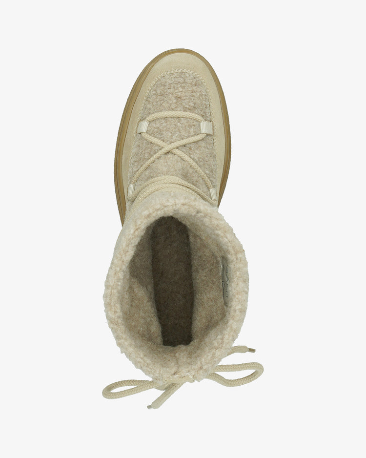 Buty zimowe damskie beżowe