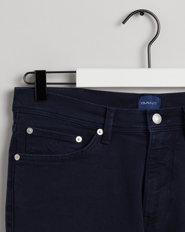 Spodnie jeansowe męskie extra slim fit granatowe