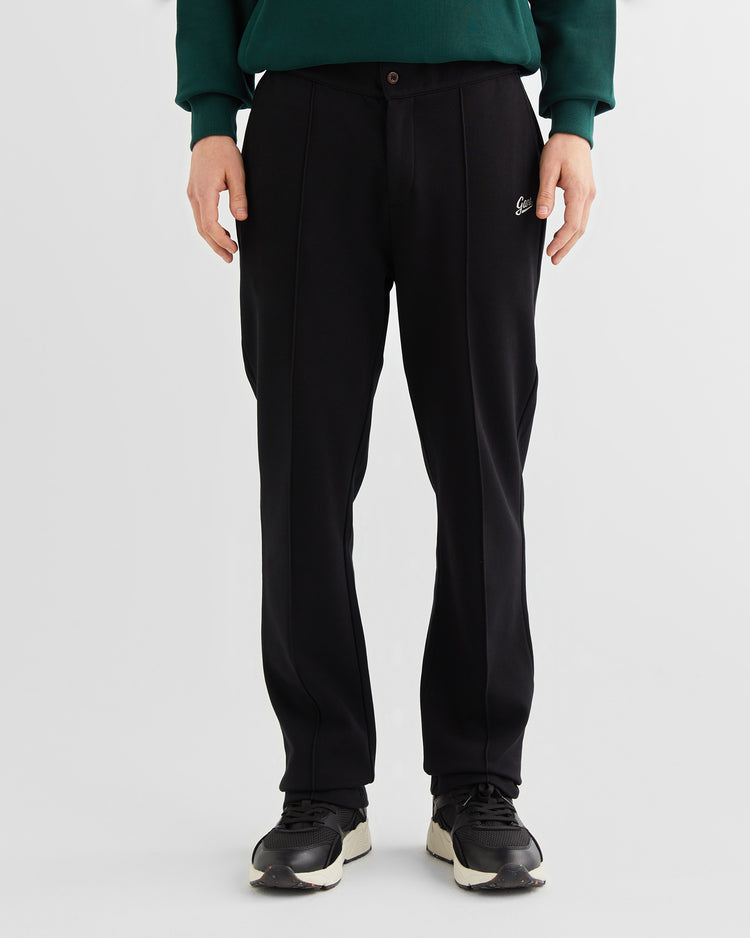 Bawełniane spodnie dresowe męskie regular fit czarne