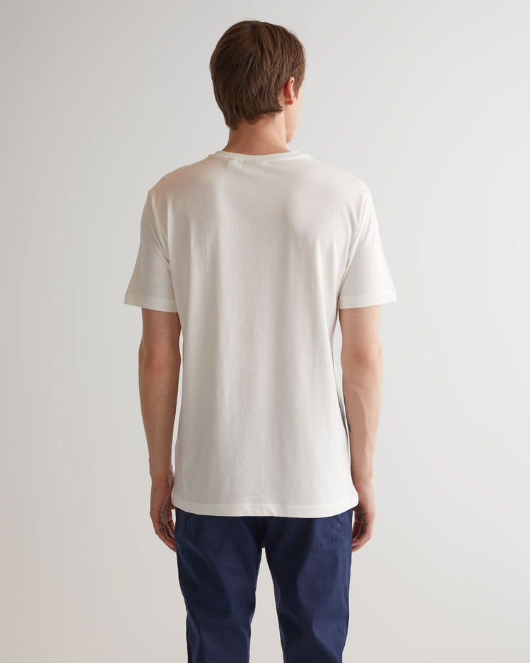 Koszulka z dekoltem C z naszywką na ramieniu